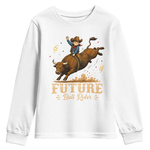 Cute Cowboy Rodeo Western Gift Youth Sweatshirt Future Bull Rider