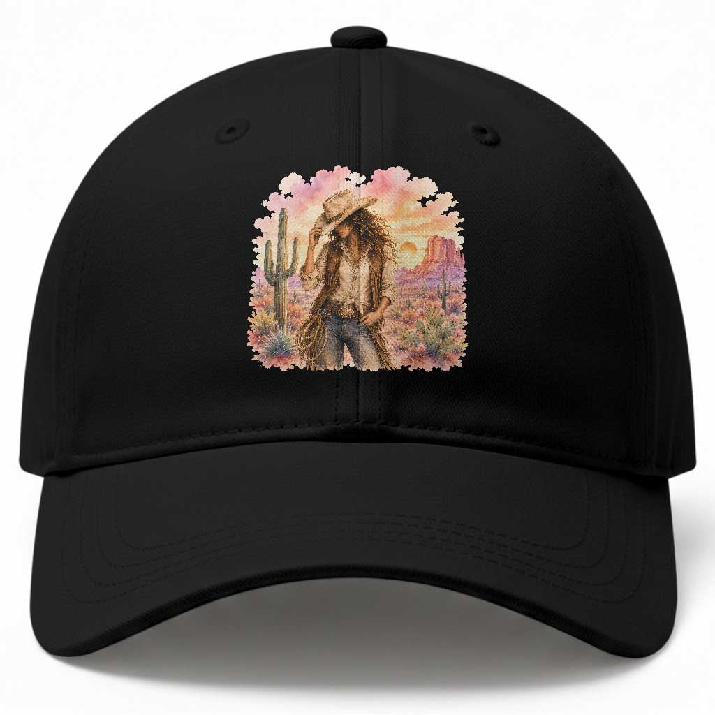 Cowgirl Western Graphic Baseball Cap Wild West Boho Desert Rodeo Gift