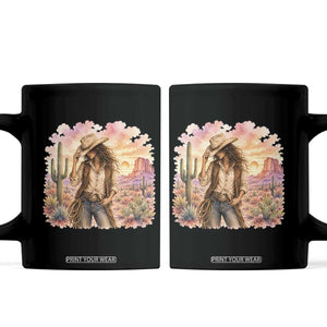 Cowgirl Western Graphic Coffee Mug Wild West Boho Desert Rodeo Gift