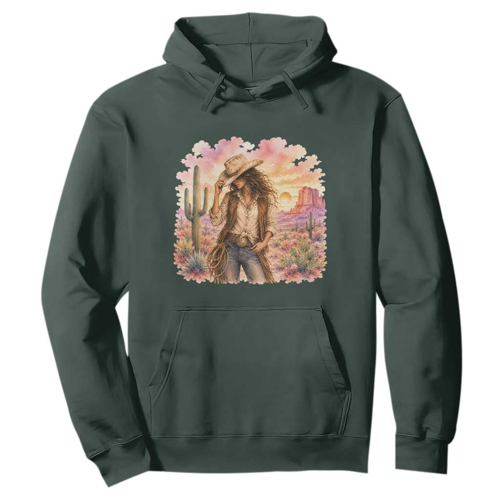 Cowgirl Western Graphic Hoodie Wild West Boho Desert Rodeo Gift