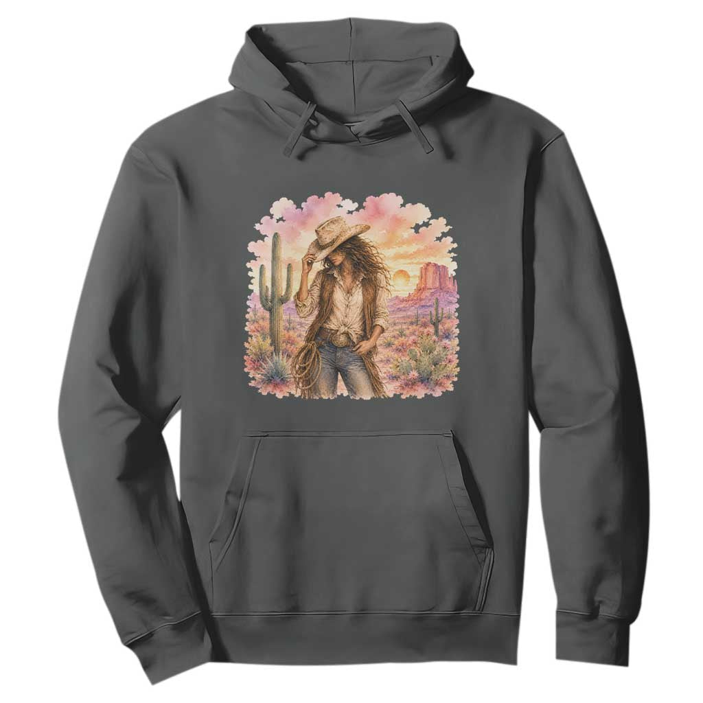 Cowgirl Western Graphic Hoodie Wild West Boho Desert Rodeo Gift