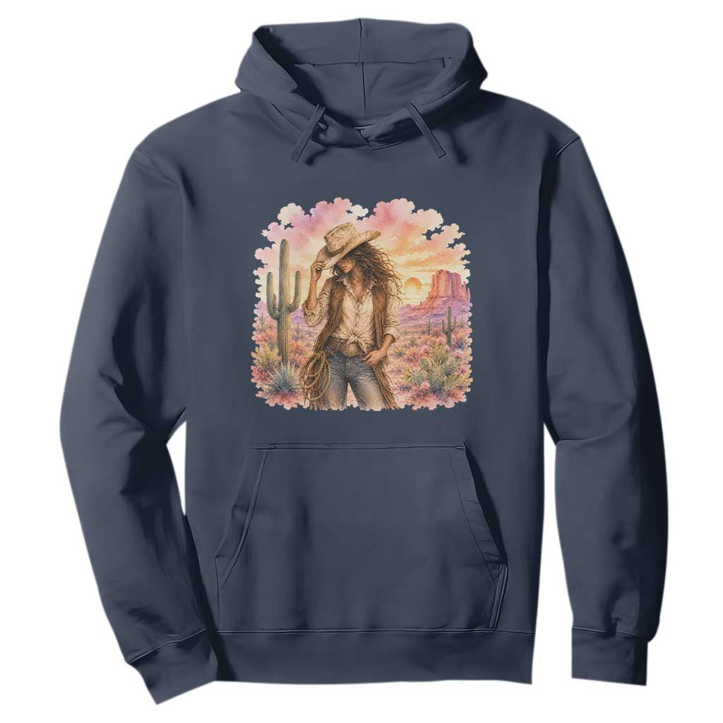 Cowgirl Western Graphic Hoodie Wild West Boho Desert Rodeo Gift