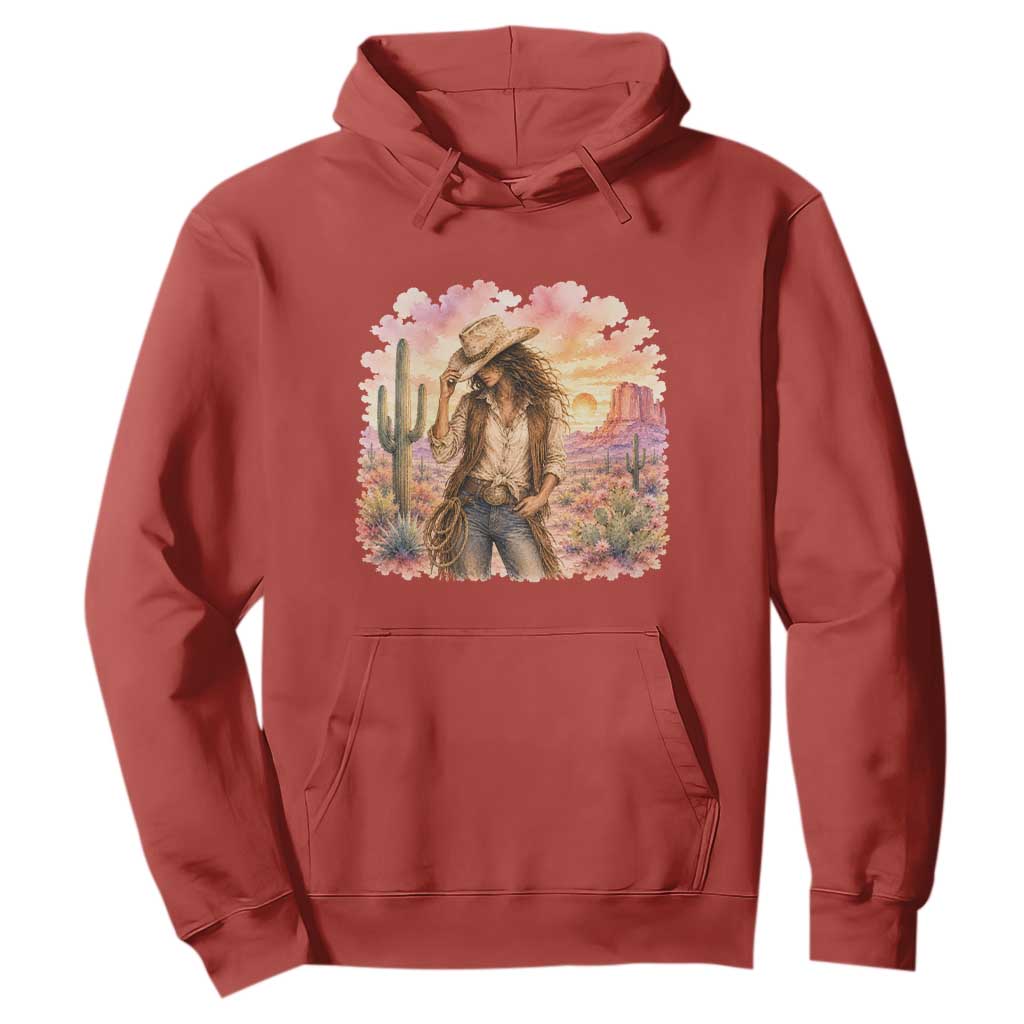 Cowgirl Western Graphic Hoodie Wild West Boho Desert Rodeo Gift
