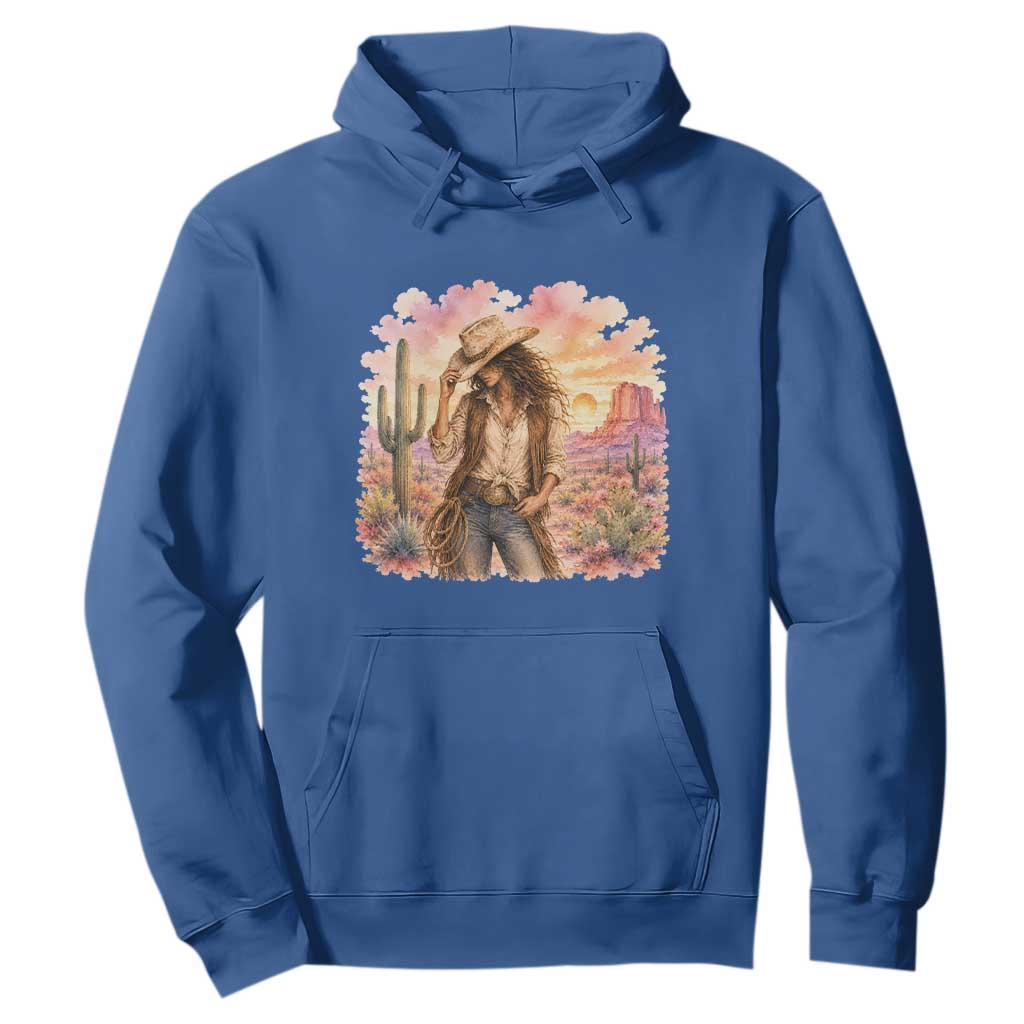 Cowgirl Western Graphic Hoodie Wild West Boho Desert Rodeo Gift