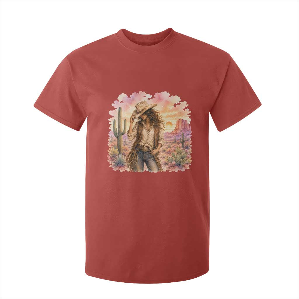 Cowgirl Western Graphic T Shirt For Kid Wild West Boho Desert Rodeo Gift