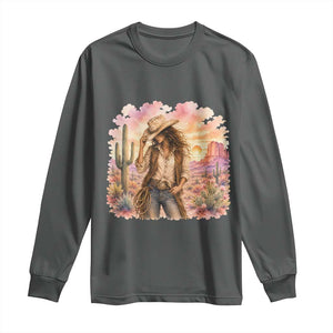Cowgirl Western Graphic Long Sleeve Shirt Wild West Boho Desert Rodeo Gift