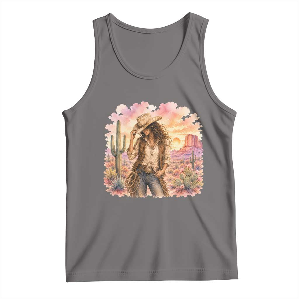 Cowgirl Western Graphic Tank Top Wild West Boho Desert Rodeo Gift