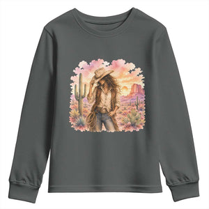 Cowgirl Western Graphic Youth Sweatshirt Wild West Boho Desert Rodeo Gift