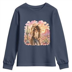 Cowgirl Western Graphic Youth Sweatshirt Wild West Boho Desert Rodeo Gift