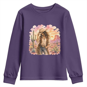 Cowgirl Western Graphic Youth Sweatshirt Wild West Boho Desert Rodeo Gift