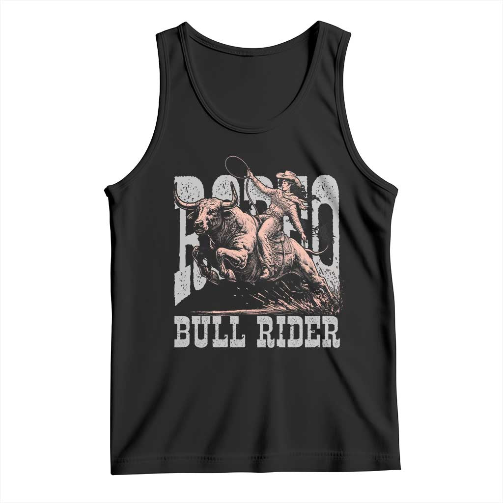 Vintage Bull Rider Cowgirl Tank Top Rodeo Western Country Gift