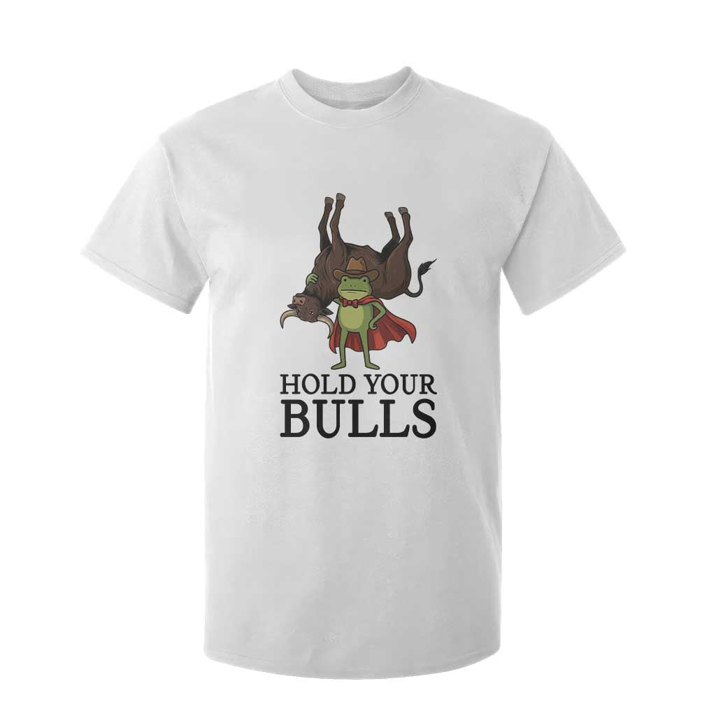 Hold Your Horses Cowboy Frog Meme T Shirt For Kid Funny Western Bull Gift