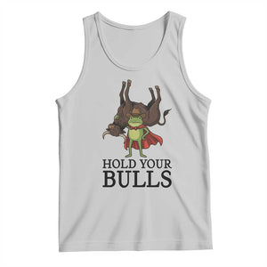 Hold Your Horses Cowboy Frog Meme Tank Top Funny Western Bull Gift