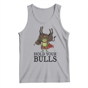 Hold Your Horses Cowboy Frog Meme Tank Top Funny Western Bull Gift