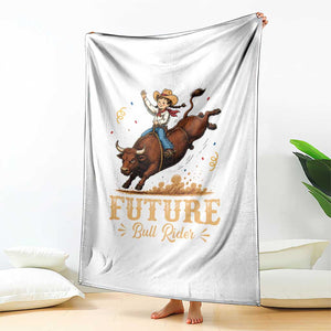 Cute Cowgirl Rodeo Western Gift Throw Blanket Future Bull Rider