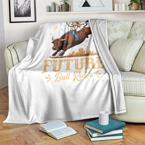 Cute Cowgirl Rodeo Western Gift Throw Blanket Future Bull Rider