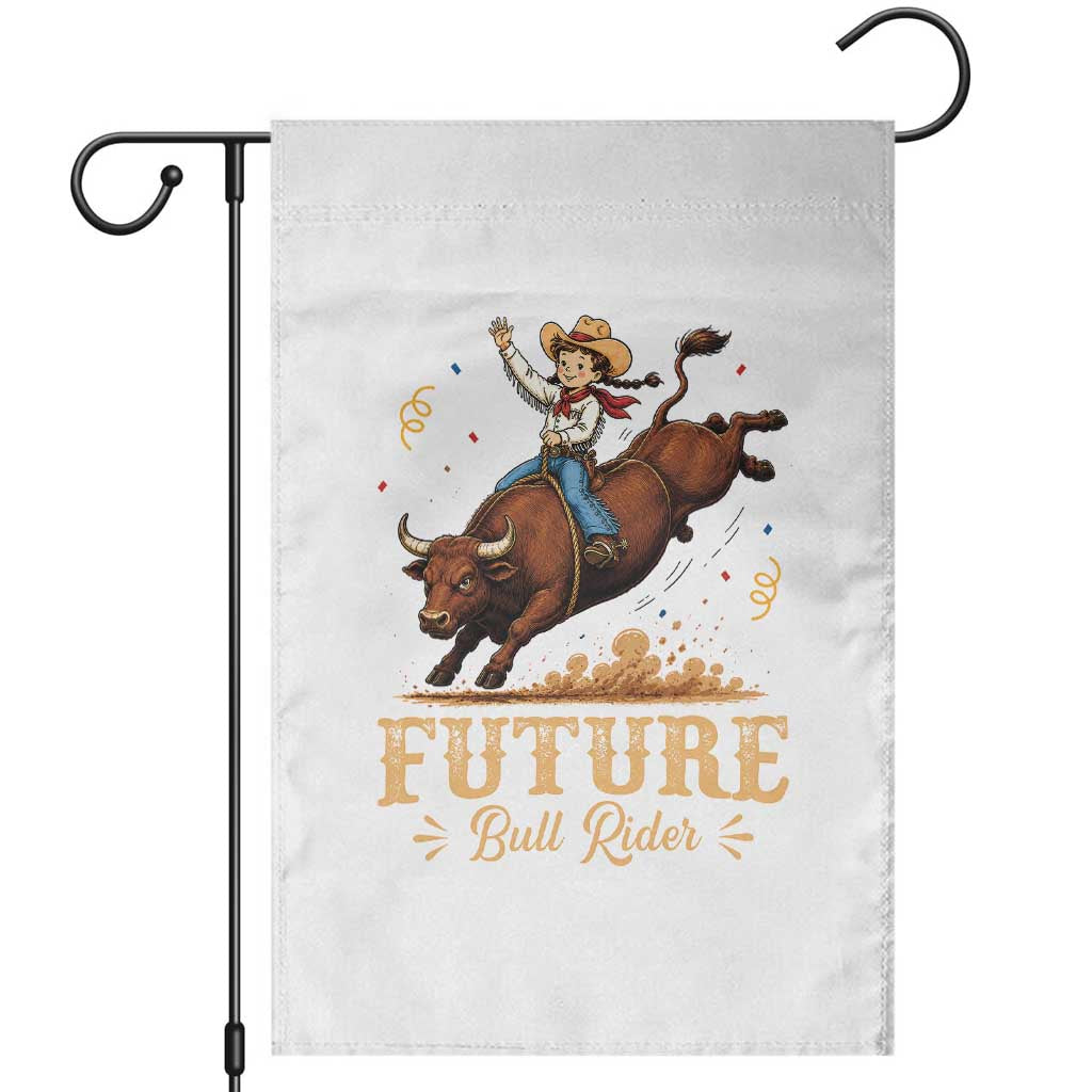 Cute Cowgirl Rodeo Western Gift Garden Flag Future Bull Rider