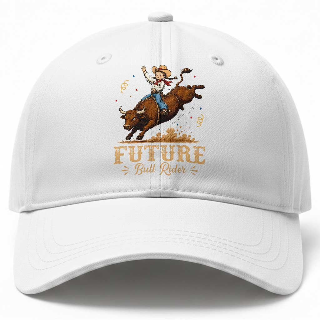 Cute Cowgirl Rodeo Western Gift Baseball Cap Future Bull Rider