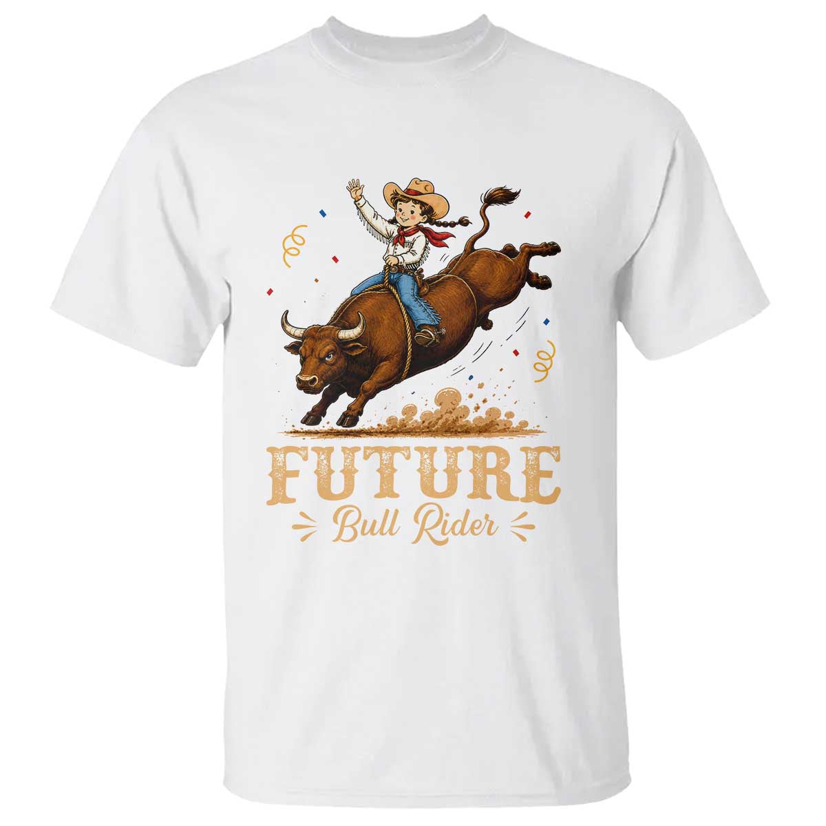 Cute Cowgirl Rodeo Western Gift T Shirt Future Bull Rider