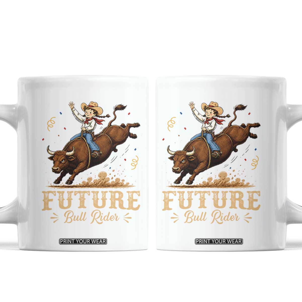 Cute Cowgirl Rodeo Western Gift Coffee Mug Future Bull Rider
