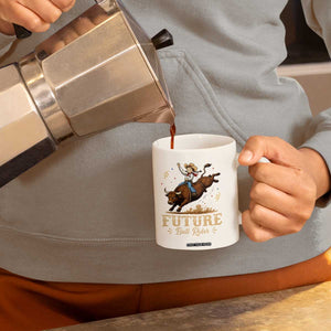 Cute Cowgirl Rodeo Western Gift Coffee Mug Future Bull Rider