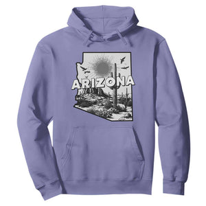 Arizona Cactus Vintage State Map Desert Gift Hoodie TS12 Violet Print Your Wear