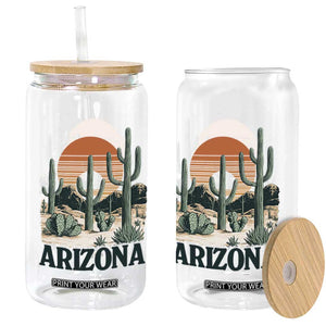 Arizona Desert Sunset Glass Can Vintage Cactus Grand Canyon State Gift TS12 Print Your Wear