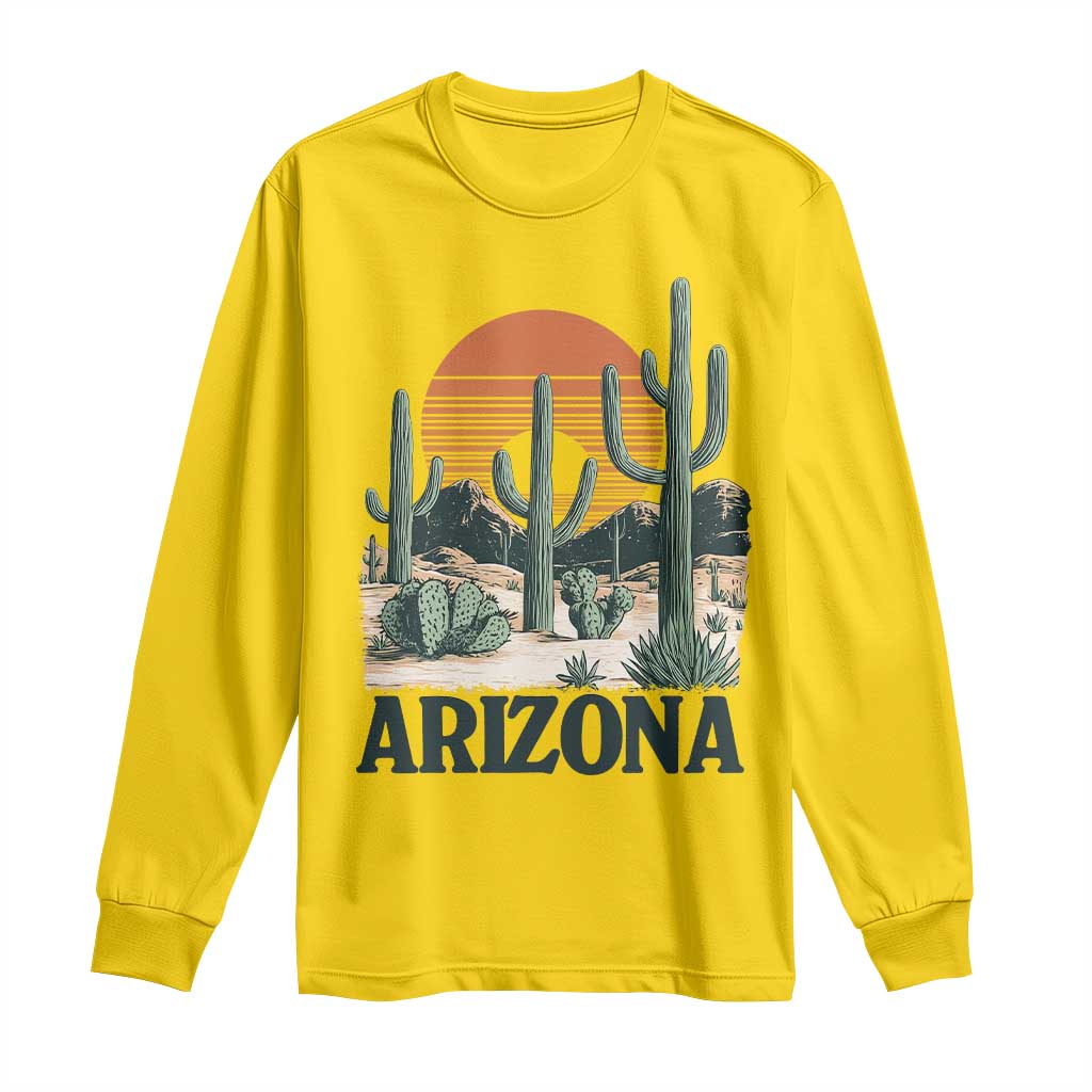 Arizona Desert Sunset Long Sleeve Shirt Vintage Cactus Grand Canyon State Gift TS12 Daisy Print Your Wear