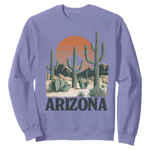 Arizona Desert Sunset Sweatshirt Vintage Cactus Grand Canyon State Gift TS12 Violet Print Your Wear