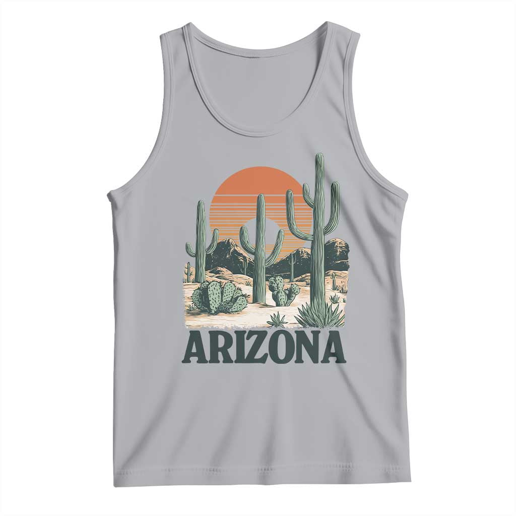 Arizona Desert Sunset Tank Top Vintage Cactus Grand Canyon State Gift TS12 Athletic Heather Print Your Wear