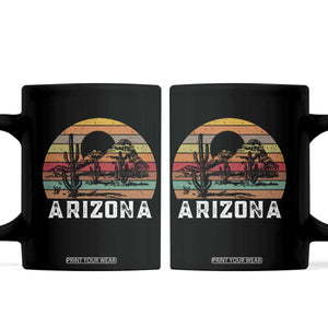 Arizona Coffee Mug Retro Desert Landscape Cactus Lover Gift TS12 Black Print Your Wear