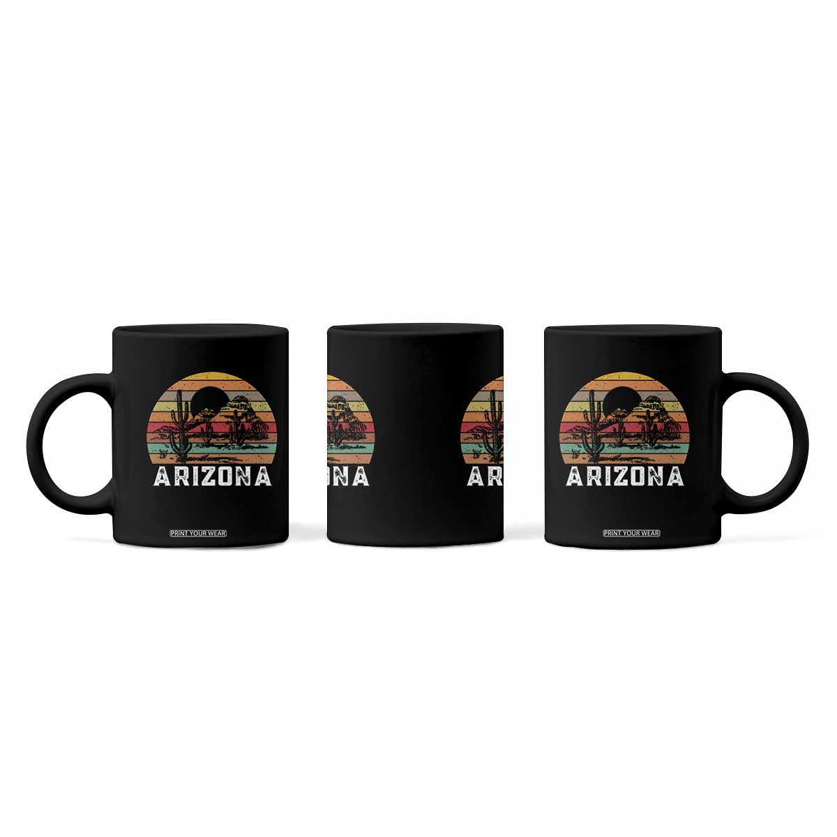 Arizona Coffee Mug Retro Desert Landscape Cactus Lover Gift TS12 Print Your Wear