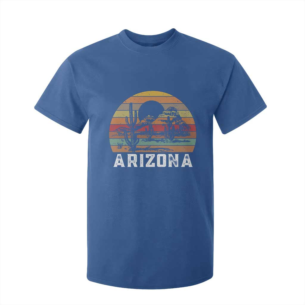 Arizona T Shirt For Kid Retro Desert Landscape Cactus Lover Gift TS12 Royal Blue Print Your Wear