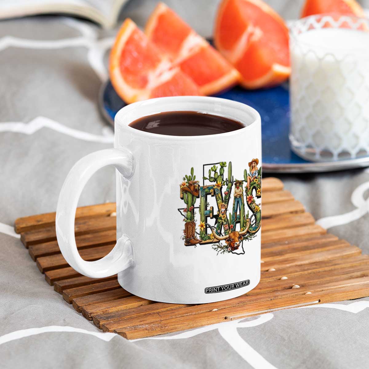 Texas Cowboy And Cowgirl Coffee Mug Vintage Cactus Gift Idea TS12 Print Your Wear