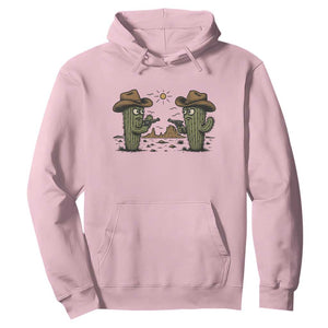 Funny Lone Star Cactus Cowboy Gunfight Gift Hoodie TS12 Light Pink Print Your Wear