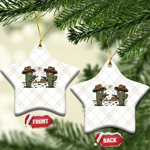 Funny Lone Star Cactus Cowboy Gunfight Gift Ceramic Ornament TS12 Print Your Wear