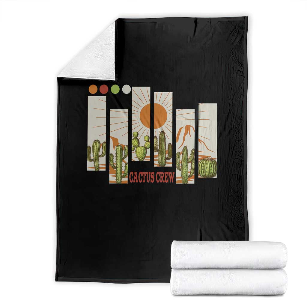 Succulent Plant Lover Gift Throw Blanket Cactus Crew TS12 Black Print Your Wear