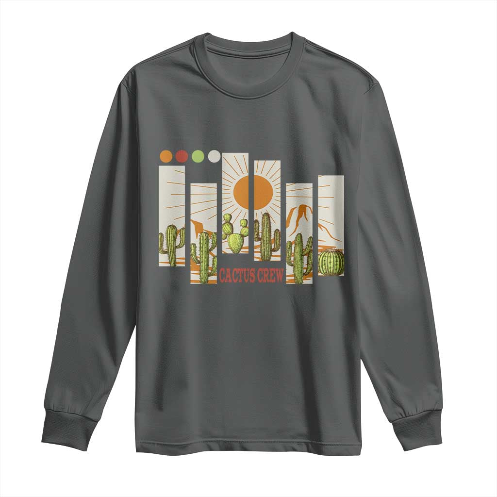 Succulent Plant Lover Gift Long Sleeve Shirt Cactus Crew TS12 Dark Heather Print Your Wear