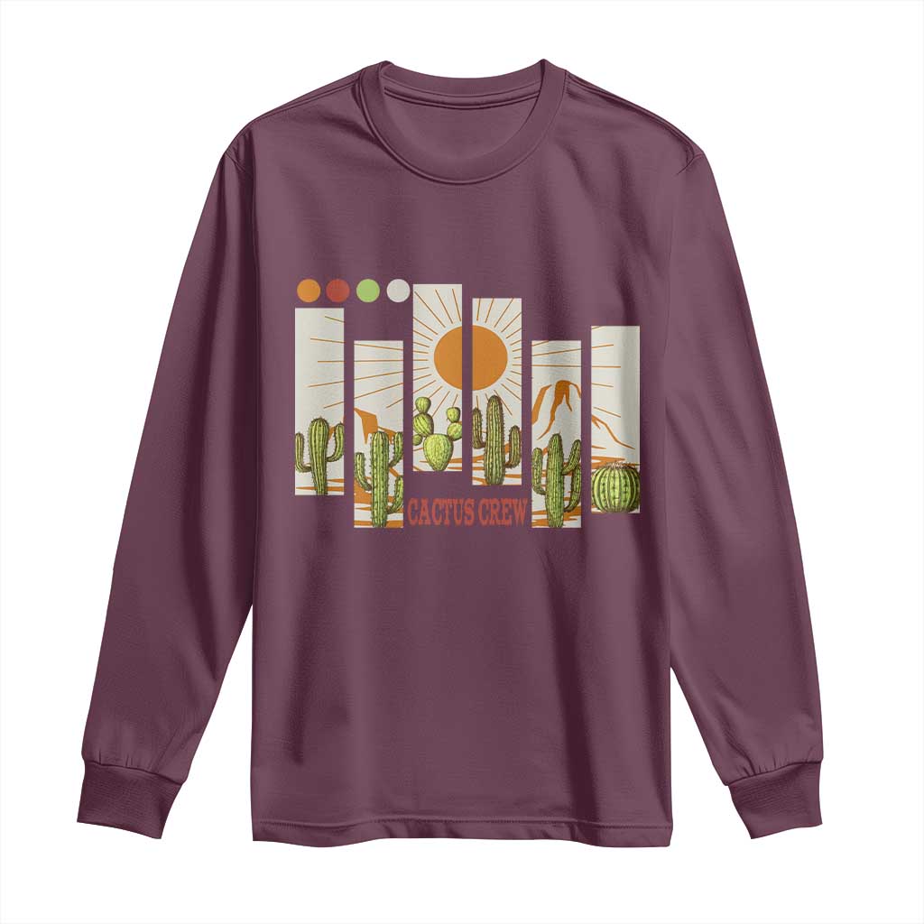 Succulent Plant Lover Gift Long Sleeve Shirt Cactus Crew TS12 Maroon Print Your Wear
