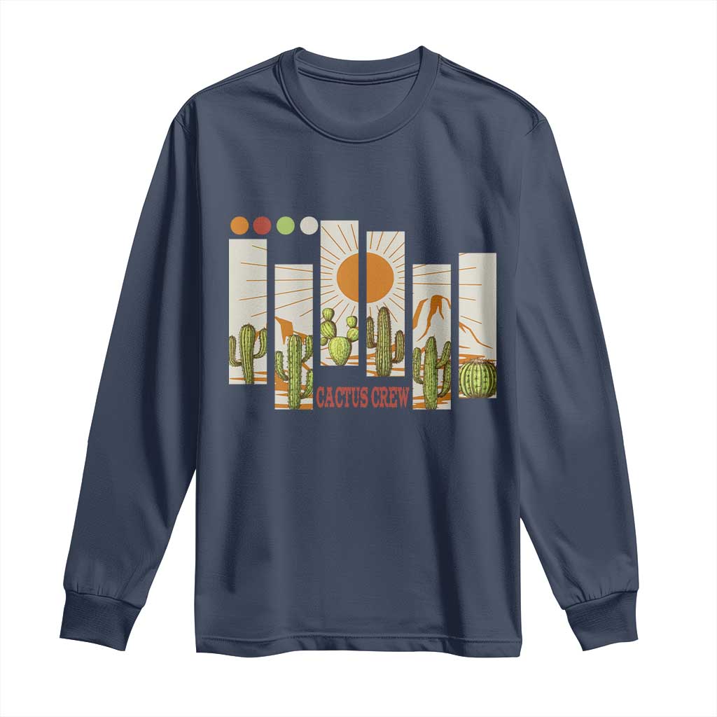 Succulent Plant Lover Gift Long Sleeve Shirt Cactus Crew TS12 Navy Print Your Wear