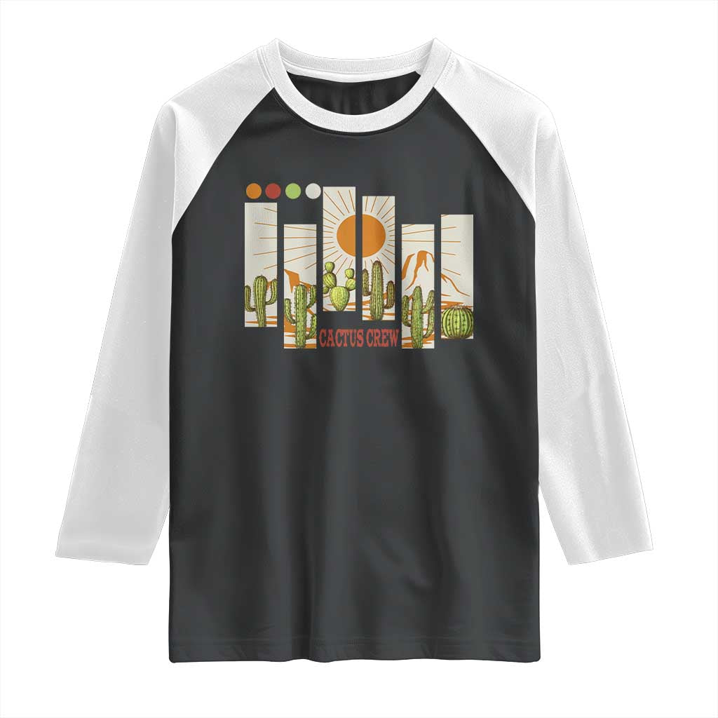 Succulent Plant Lover Gift Raglan Shirt Cactus Crew TS12 Black White Print Your Wear