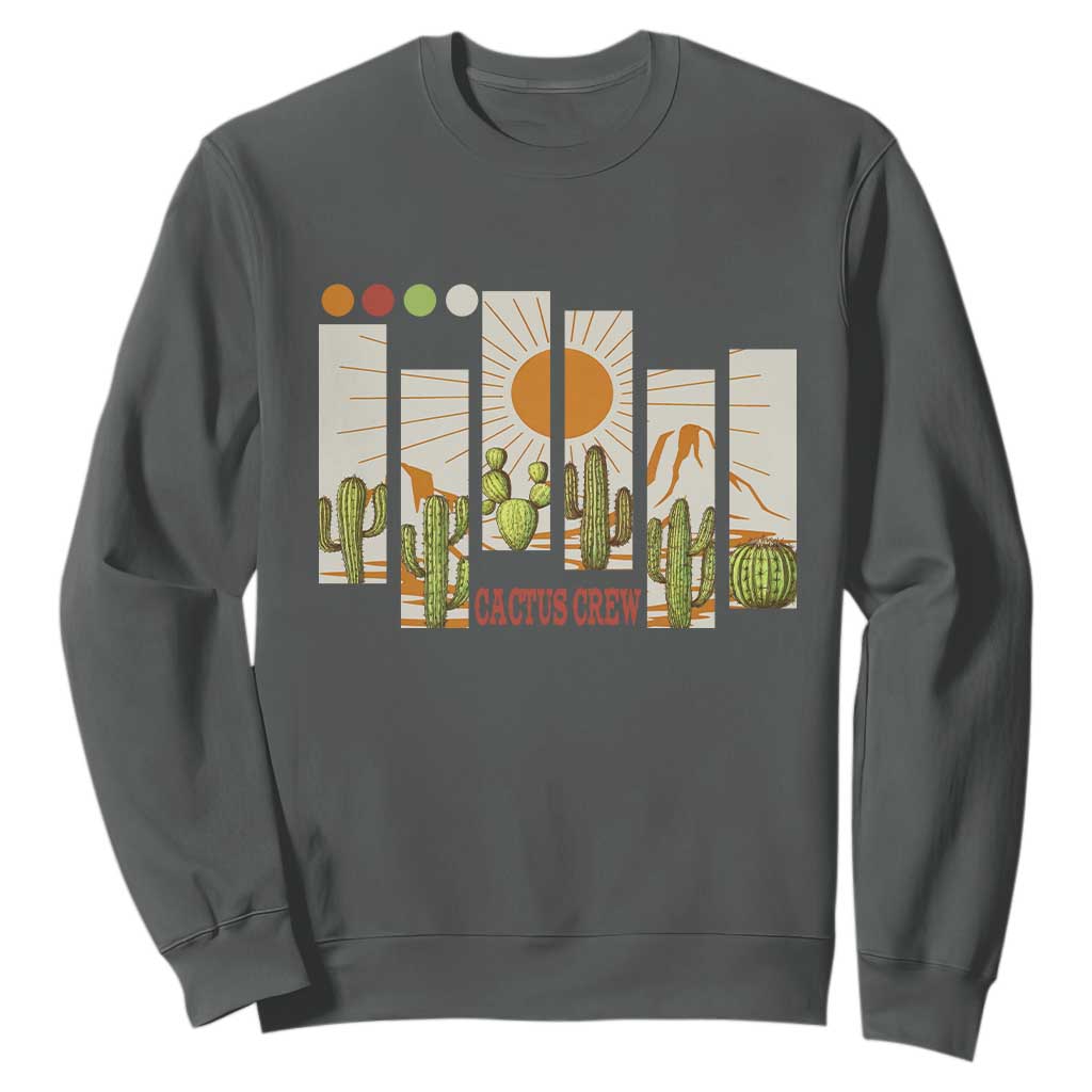 Succulent Plant Lover Gift Sweatshirt Cactus Crew TS12 Dark Heather Print Your Wear