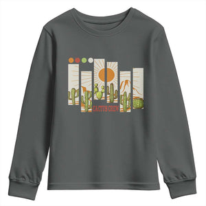 Succulent Plant Lover Gift Youth Sweatshirt Cactus Crew TS12 Dark Heather Print Your Wear