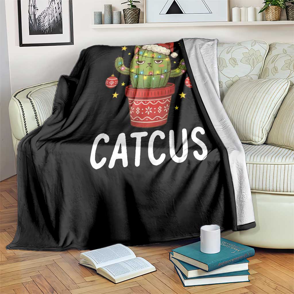 Funny Christmas Catcus Throw Blanket Succulent Lover Gift TS12 Print Your Wear