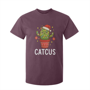 Funny Christmas Catcus T Shirt For Kid Succulent Lover Gift TS12 Maroon Print Your Wear