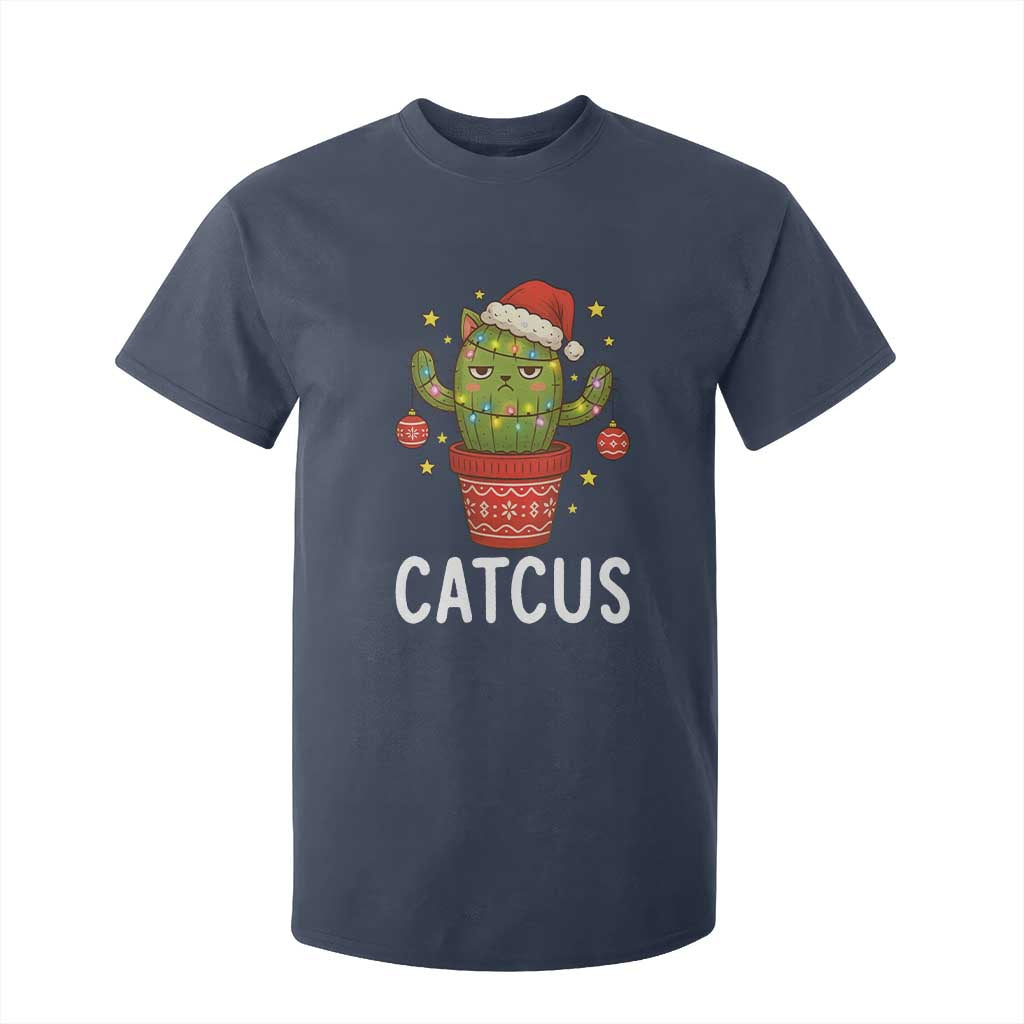 Funny Christmas Catcus T Shirt For Kid Succulent Lover Gift TS12 Navy Print Your Wear