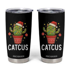 Funny Christmas Catcus Tumbler Cup Succulent Lover Gift TS12 Black Print Your Wear