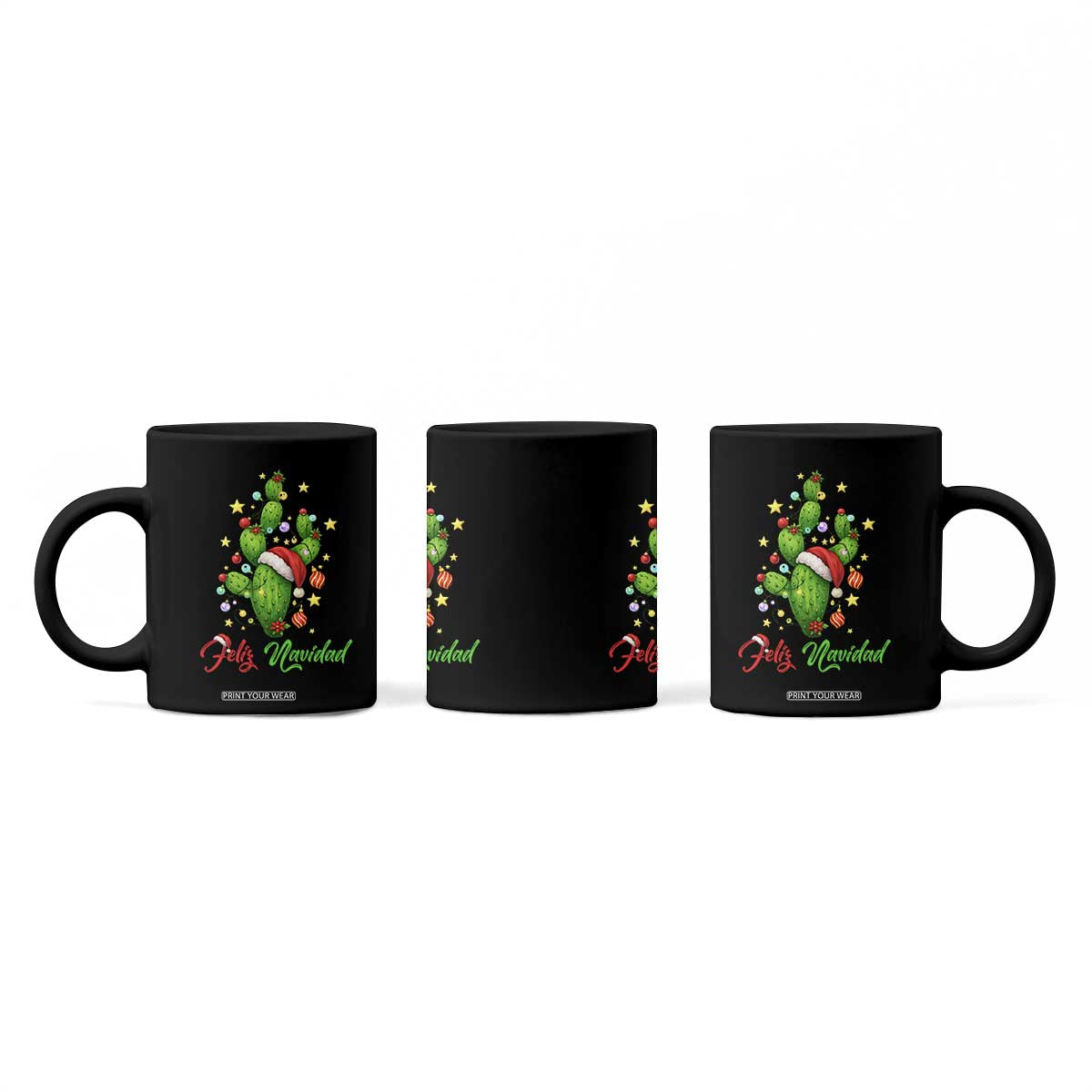 Feliz Navidad Cactus Coffee Mug Funny Spanish Christmas Gift TS12 Print Your Wear