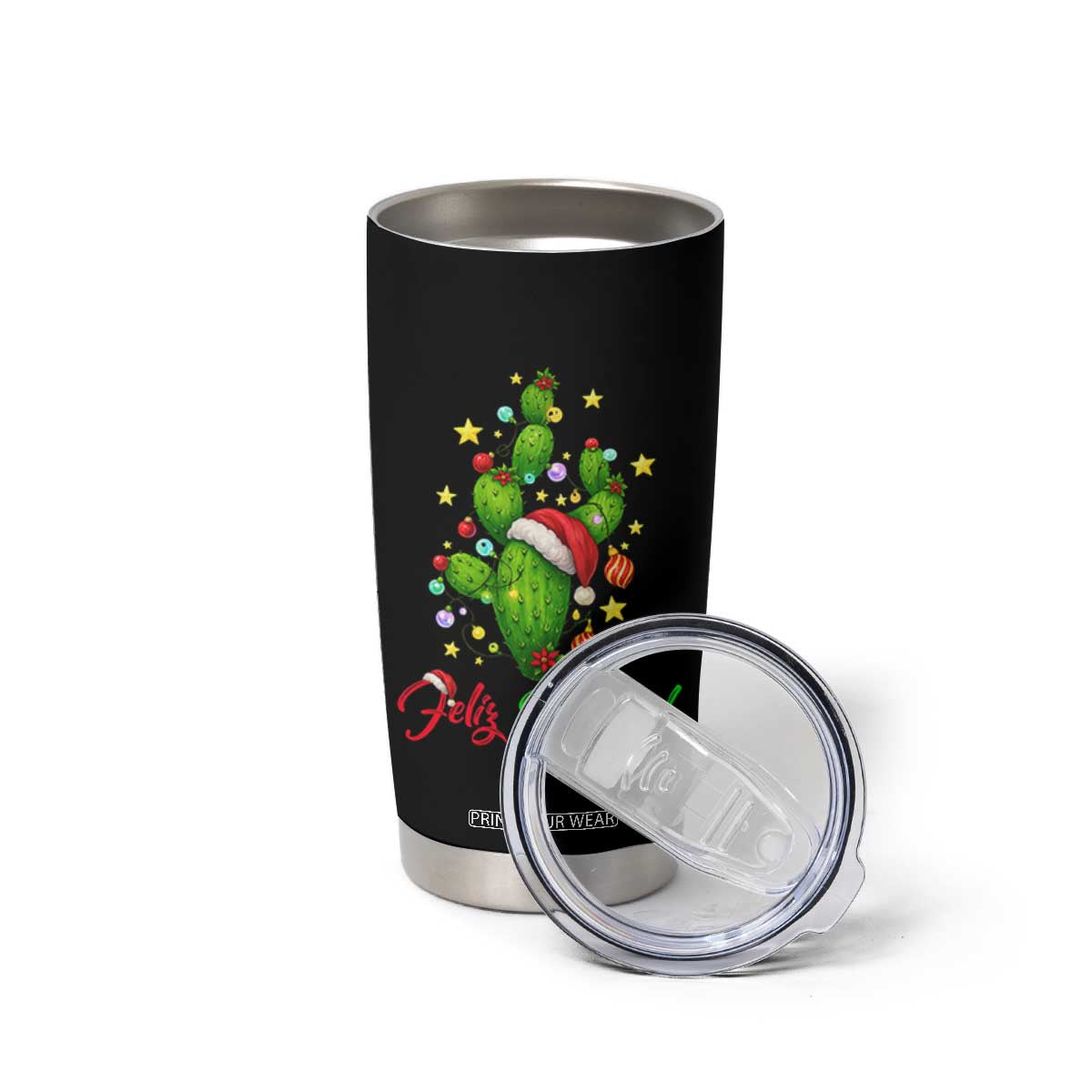 Feliz Navidad Cactus Tumbler Cup Funny Spanish Christmas Gift TS12 Print Your Wear