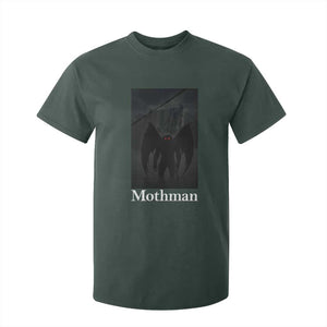Mothman T Shirt For Kid Folklore Cryptid Gift Silver Bridge West Virginia TS12 Dark Forest Green Print Your Wear